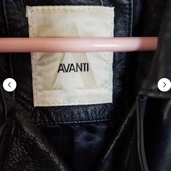 100% Leather AVANTI Double Breasted Jacket! Satin lining… size M - Picture 2 of 6